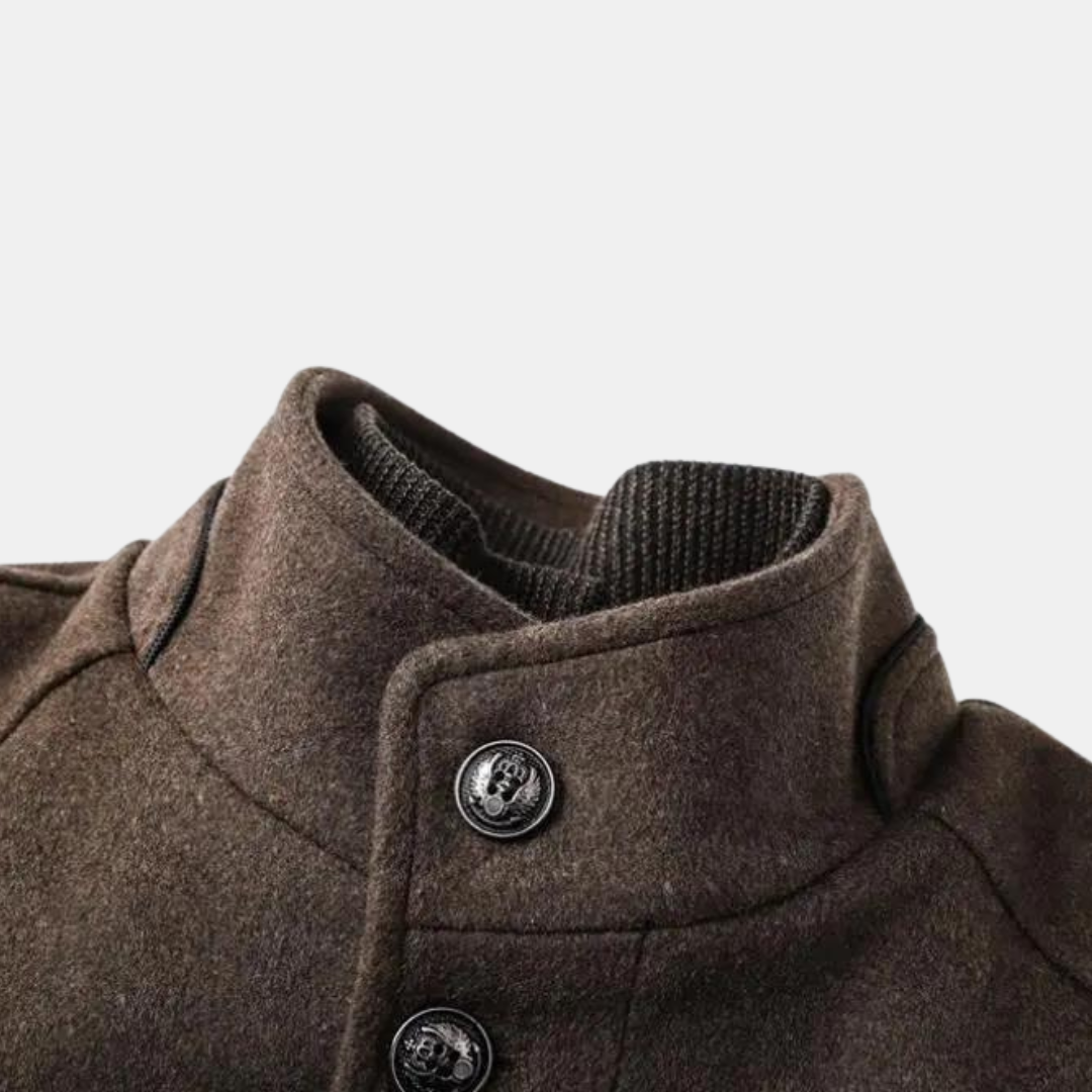 Aaron ™ | Trench-coat en laine épaisse pour hommes à la mode