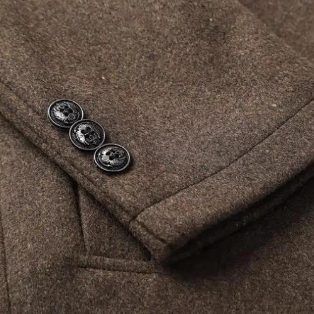 Aaron ™ | Trench-coat en laine épaisse pour hommes à la mode